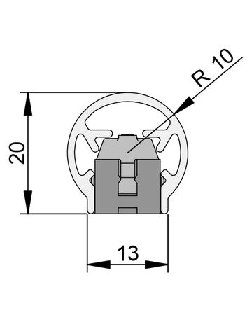 Bild Fingerschutz-Set BU-20K+ Bandseite silber Standardlänge 1980 mm-1