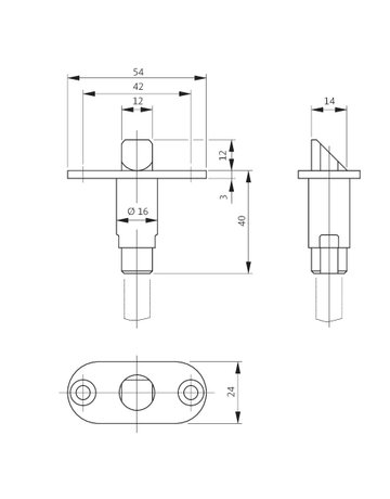 Bild Schnappriegel B 1795 20x54rd,verzinkt - BKS-1