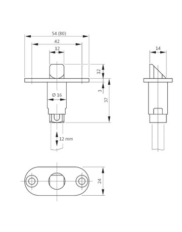 Bild Schnappriegel B 1796 20x54rd,verzinkt - BKS-1
