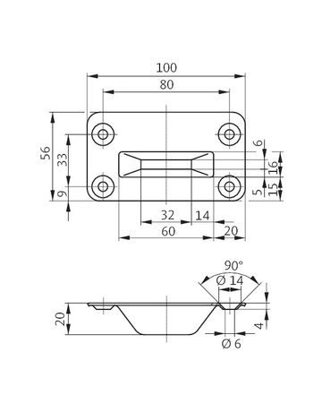 Bild Bodenschließmulde B 9009 edelstahl-1