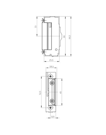 Bild FH Türöffner METÖ B 9242 12-24V AC/DC,2flg.-o.Führung - BKS-1