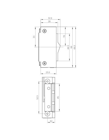 Bild FH Türöffner METÖ B 9242 12-24V AC/DC,FF,2flg.-m.Führung - BKS-1