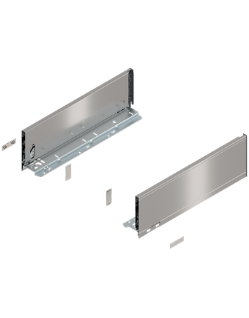 Bild LEGRABOX Zarge, Höhe K (128.5 mm), NL=400 mm, links/rechts, für LEGRABOX pure, inox-gebür.-lackiert - Blum-0