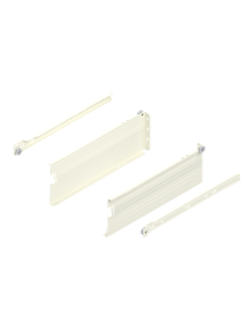 Bild METABOX Stahlzarge, K (118 mm), Teilauszug, NL=350 mm, Schraubversion, links/rechts, R9001 cremeweiss - Blum-0