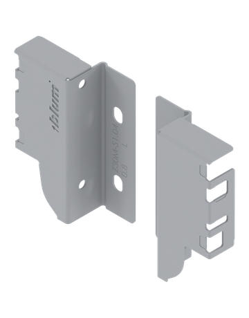 Bild TANDEMBOX Holzrückwandhalter, Höhe M (96,5 mm), links/rechts, R9006 weissalumin. - Blum-0