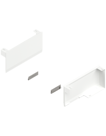 Bild AVENTOS HK top Hochklappe, Abdeckkappe groß, glatt, links/rechts, seidenweiss/inox-g. - Blum-1
