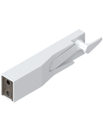 Bild CABLOXX Schließkasten, Set (Schließkasten, Frontstück, Abdeckkappe), seidenweiss matt - Blum-0