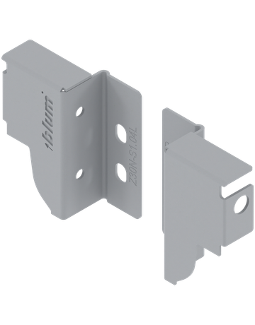 Bild TANDEMBOX Holzrückwandhalter, Höhe N (81,5 mm), links/rechts, R9006 weissalumin. - Blum-0