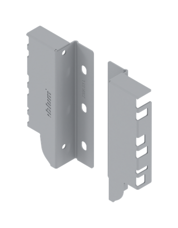 Bild TANDEMBOX Holzrückwandhalter, Höhe K (128,5 mm), links/rechts, R9006 weissalumin. - Blum-0