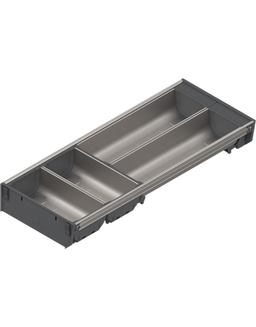 Bild ORGA-LINE Schalen-Set (teilausfüllend), für TANDEMBOX Schubkasten, NL=500 mm, KB=300 mm, Breite=192 mm, inox-gebü/staubgr - Blum-0