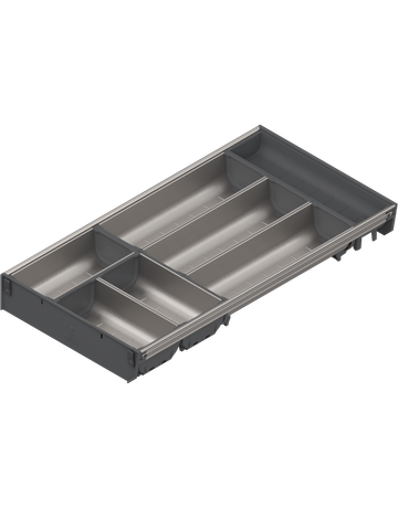 Bild ORGA-LINE Schalen-Set (teilausfüllend), für TANDEMBOX Schubkasten, NL=550 mm, KB=400 mm, Breite=280 mm, inox-gebü/staubgr - Blum-0