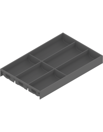 Bild AMBIA-LINE Besteckeinsatz, für LEGRABOX/MERIVOBOX Schubkasten, Kunststoff / Stahl, 6 Besteckfächer, NL=500 mm, Breite=300 mm, oriongrau matt - Blum-0