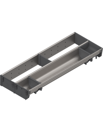 Bild ORGA-LINE Kombi-Set (teilausfüllend), für TANDEMBOX Schubkasten, NL=550 mm, KB=350 mm, Breite=200 mm, inox-gebü/staubgr - Blum-0