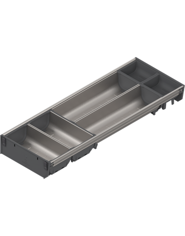 Bild ORGA-LINE Schalen-Set (teilausfüllend), für TANDEMBOX Schubkasten, NL=550 mm, KB=300 mm, Breite=192 mm, inox-gebü/staubgr - Blum-0