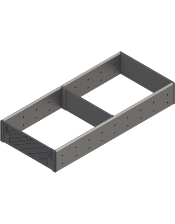 Bild ORGA-LINE Facheinteilung-Set (teilausfüllend), für TANDEMBOX Schubkasten, NL=450 mm, KB=350 mm, Breite=194 mm, inox-gebü/staubgr - Blum-0