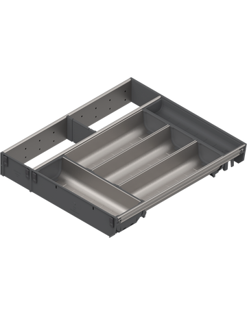 Bild ORGA-LINE Kombi-Set (teilausfüllend), für TANDEMBOX Schubkasten, NL=450 mm, KB=500 mm, Breite=377 mm, inox-gebü/staubgr - Blum-0