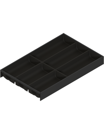 Bild AMBIA-LINE Besteckeinsatz, für LEGRABOX/MERIVOBOX Schubkasten, Kunststoff / Stahl, 6 Besteckfächer, NL=500 mm, Breite=300 mm, carbonschwarz matt - Blum-0