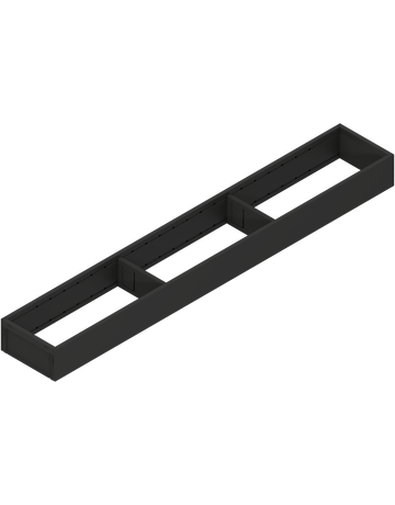 Bild AMBIA-LINE Rahmen, für LEGRABOX/MERIVOBOX Schubkasten, Stahl, NL=650 mm, Breite=100 mm, carbonschwarz matt - Blum-0