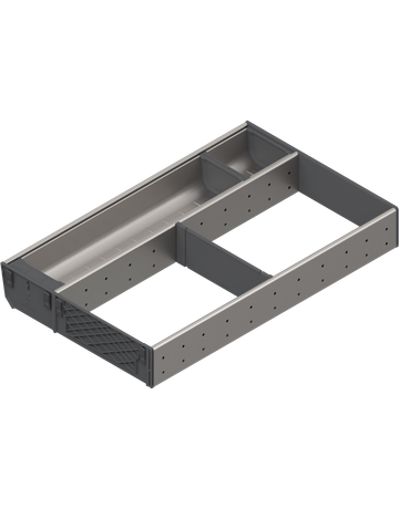Bild ORGA-LINE Kombi-Set (teilausfüllend), für TANDEMBOX Schubkasten, NL=500 mm, KB=400 mm, Breite=289 mm, inox-gebü/staubgr - Blum-0
