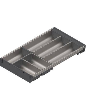 Bild ORGA-LINE Schalen-Set (teilausfüllend), für TANDEMBOX Schubkasten, NL=500 mm, KB=400 mm, Breite=280 mm, inox-gebü/staubgr - Blum-0