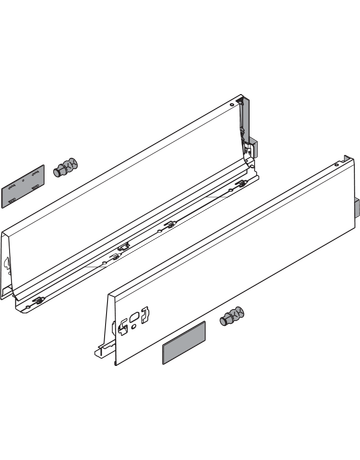 Bild TBX K-Zargen (115 mm) NL=600 mm, seidenweiß - Blum-1