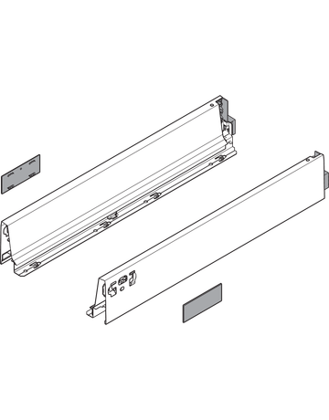 Bild TBX M-Zargen (83 mm) NL=350 mm, seidenweiß - Blum-1