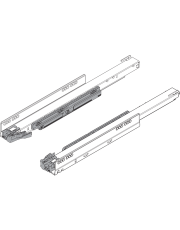 Bild LEGRABOX Korpusschiene mit TIP-ON, Vollauszug, 70 kg, NL=500 mm, links/rechts, verzinkt - Blum-1