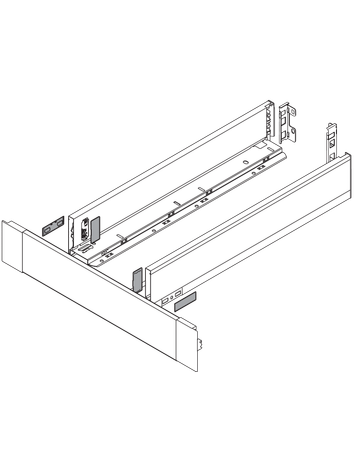 Bild LBX Zargen pure, Höhe M (90,5 mm) NL=500 mm, carbonschwarz matt - Blum-1