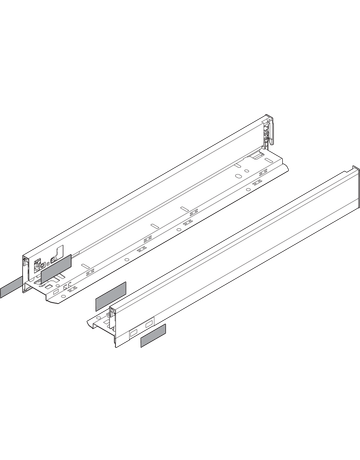 Bild LEGRABOX Zarge, Höhe N (66.5 mm), NL=450 mm, links/rechts, für LEGRABOX pure, seidenweiss matt - Blum-1