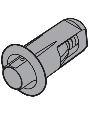 Bild Blum-Distanzpuffer, Ø 5 mm, Blendenspalt 2.6 mm, einbohren, Höhe: 2.6 mm, R7037 staubgrau-1