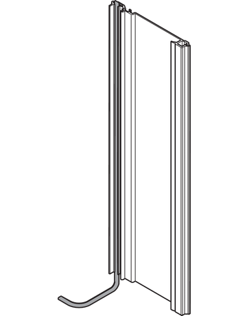 Bild SERVO-DRIVE Trägerprofil vertikal, Länge=800 mm, LKH=810-819 mm, mit Kabel (Überstand unten 800 mm), Aluminium, zum Ablängen, roh - Blum-1