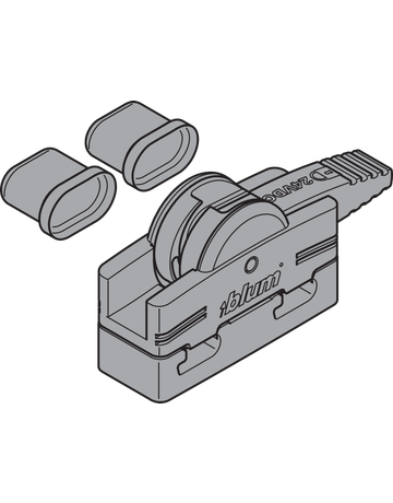 Bild SERVO-DRIVE Verbindungsknoten (Set), werkzeuglos montierbar, orange/schwarz - Blum-1
