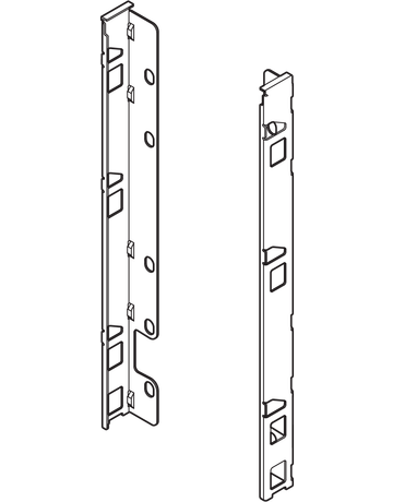 Bild LEGRABOX Holzrückwandhalter, Höhe F (257 mm), links/rechts, seidenweiss matt - Blum-1