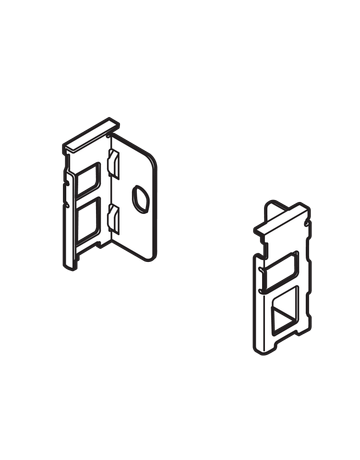 Bild LEGRABOX Holzrückwandhalter, Höhe N (80 mm), links/rechts, seidenweiss matt - Blum-1