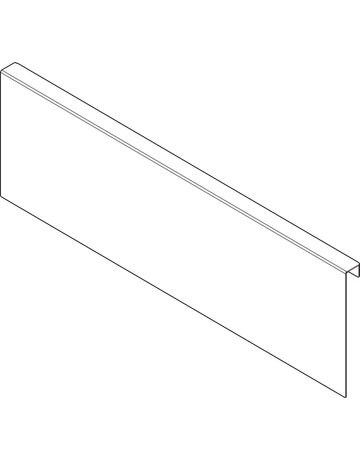 Bild AMBIA-LINE Holzrückwandadapter, für LEGRABOX/MERIVOBOX Schubkasten Höhe K, Stahl, seidenweiss matt - Blum-1