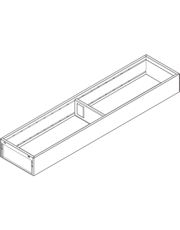 Bild AMBIA-LINE Rahmen, für LEGRABOX/MERIVOBOX Schubkasten, Stahl, NL=500 mm, Breite=100 mm, oriongrau matt - Blum-1