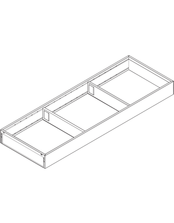 Bild AMBIA-LINE Rahmen, für LEGRABOX/MERIVOBOX Schubkasten, Stahl, NL=600 mm, Breite=200 mm, seidenweiss matt - Blum-1