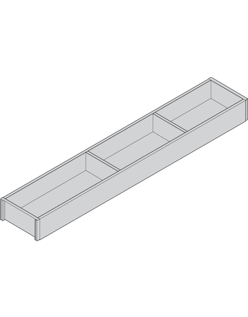 Bild AMBIA-LINE Rahmen, für LEGRABOX/MERIVOBOX Schubkasten, Holzdesign, NL=600 mm, Breite=100 mm, Bard.Eiche/seidenwei - Blum-1