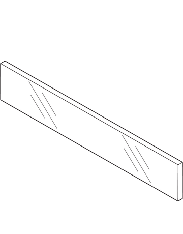 Bild LEGRABOX Einschubelement - Vorne, Höhe C (70 mm), KB=1200 mm (18/19 mm), Glas klar, für LEGRABOX pure/free, klar - Blum-1