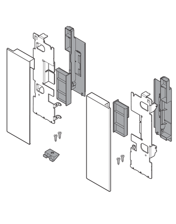Bild LEGRABOX Fronthalter, Höhe C, für Innenauszug mit Einschubelement, links/rechts, für LEGRABOX free, seidenweiss matt - Blum-1