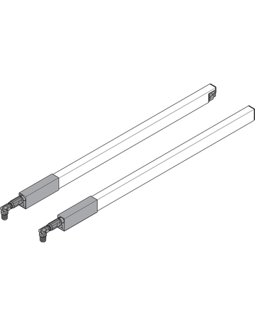 Bild TANDEMBOX Längsreling (oben), für Frontauszug, NL=450 mm, links/rechts, für TANDEMBOX antaro, seidenweiss - Blum-1