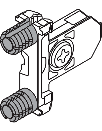 Bild TANDEMBOX Frontbefestigung, INSERTA, symmetrisch, für TANDEMBOX antaro/TANDEMBOX intivo/TANDEMBOX intivo/antaro/TANDEMBOX plus, blank - Blum-1