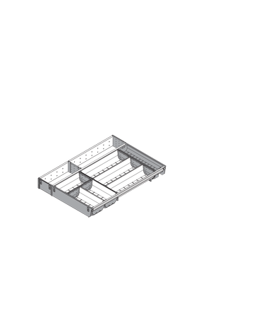 Bild ORGA-LINE Kombi-Set (teilausfüllend), für TANDEMBOX Schubkasten, NL=550 mm, KB=500 mm, Breite=377 mm, inox-gebü/staubgr - Blum-1