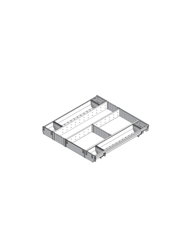 Bild ORGA-LINE Kombi-Set (vollausfüllend), für TANDEMBOX Schubkasten, NL=550 mm, KB=600 mm, inox-gebü/staubgr - Blum-1