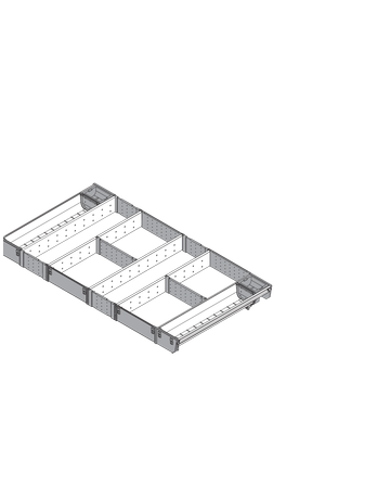 Bild ORGA-LINE Kombi-Set (vollausfüllend), für TANDEMBOX Schubkasten, NL=450 mm, KB=900 mm, inox-gebü/staubgr - Blum-1