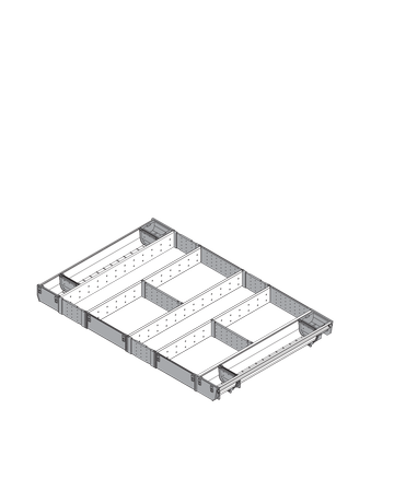 Bild ORGA-LINE Kombi-Set (vollausfüllend), für TANDEMBOX Schubkasten, NL=550 mm, KB=900 mm, inox-gebü/staubgr - Blum-1