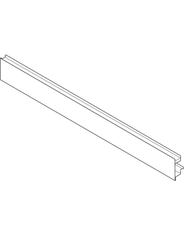Bild LEGRABOX Vorderstück, mit Nut für Einschubelement, für Innenauszug, KB=1200 mm, zum Ablängen, seidenweiss matt - Blum-1