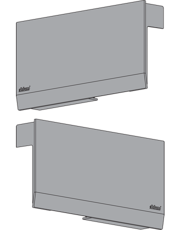 Bild AVENTOS HK top Hochklappe, Abdeckkappe groß, glatt, links/rechts, hellgrau/inox-g. - Blum-2