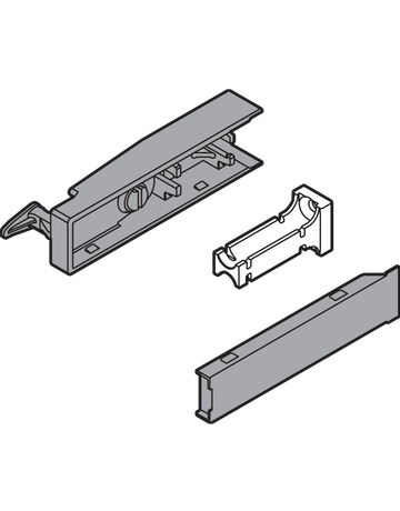 Bild CABLOXX Schließkasten, Set (Schließkasten, Frontstück, Abdeckkappe), seidenweiss matt - Blum-1