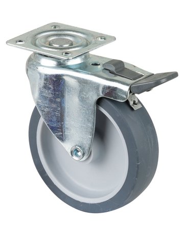 Bild Lenkrolle 80mm, A220 Platte, Gummirad, GL, Fest. A220.A80.080-0